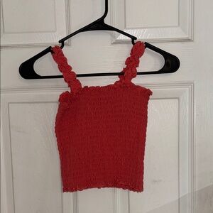Art Class Orange Smocked Sleeveless Camisole